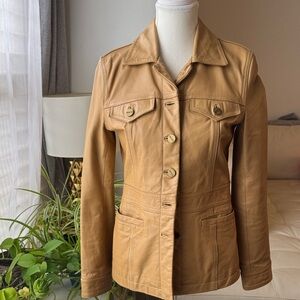 Kenneth Cole Light Brown Leather Jacket